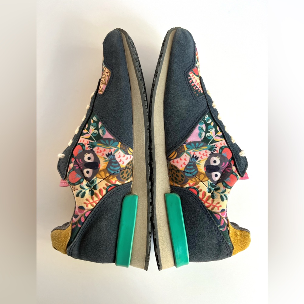 Women’s Floral Accent Multicolor Sneakers - Casual Comfort - Picture 9 of 16